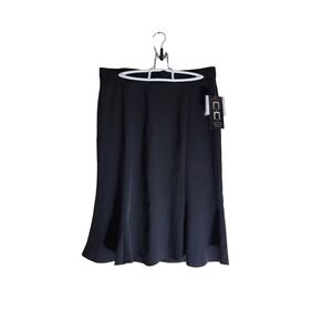 NWT Women's Sag Harbor Stretch 'Missy' Black Tummy Control Trumpet Skirt Size 12